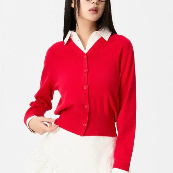 [BUNJANG] Mixxo Shirt-Layered Cardigan (M) / 1번입은새제품무방 단종상품 정가 59,900원 미쏘 셔츠레이어드 가디건