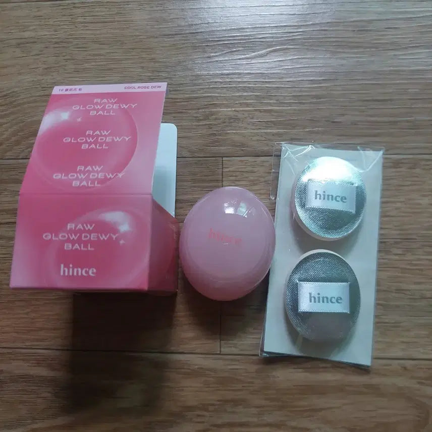 [BUNJANG] hince Glow Day Ball (Cool Rose Dew) + Mini Puff Set / 새상품) 힌스 글로우 데이 볼 쿨로즈듀+미니퍼프 2종