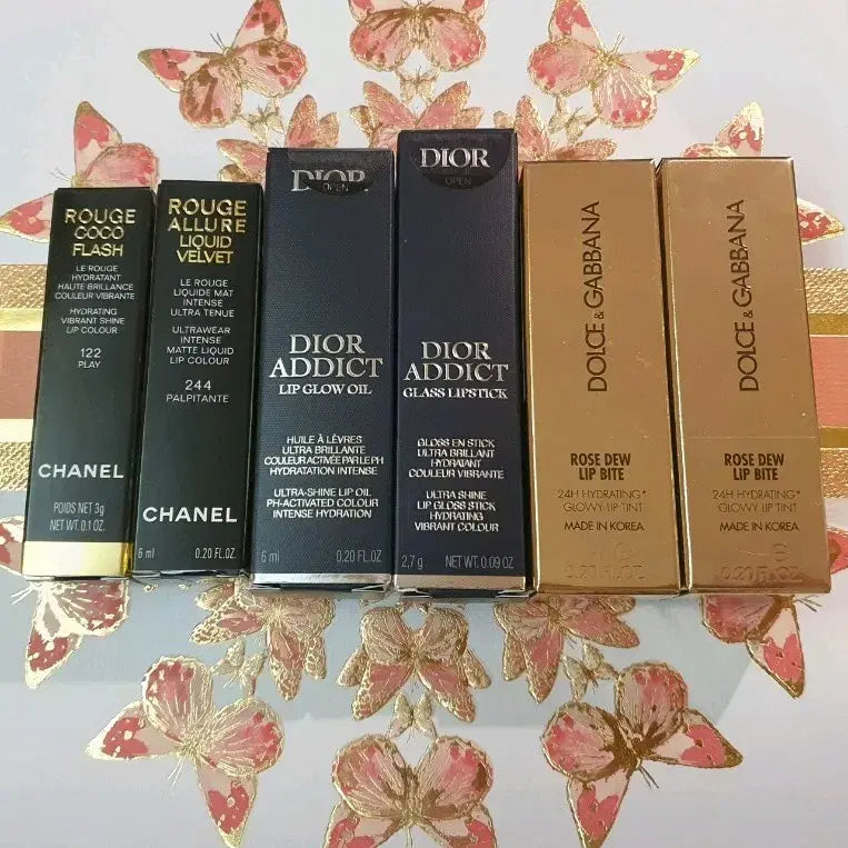 [BUNJANG] Luxury Lipstick Bundle Set (Chanel, Dior, Dolce & Gabbana) - 6 Piece Unsealed New Product / [미개봉 새상품] 명품 립제품 6개 일괄 파격할인 !! (샤넬+디올+돌체앤가바나, 명품 화장품)