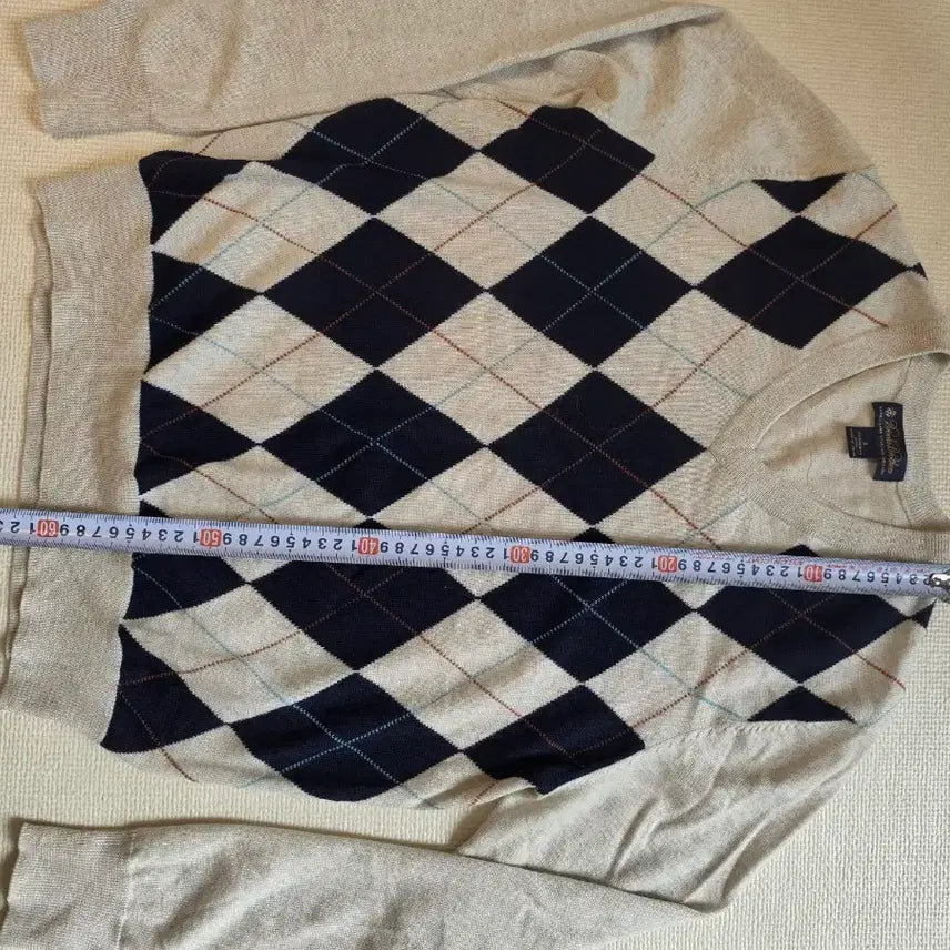 [BUNJANG] Brooks Brothers Argyle Merino Wool Knit Sweater - Size S / 브룩스 브라더스 아가일 니트 S