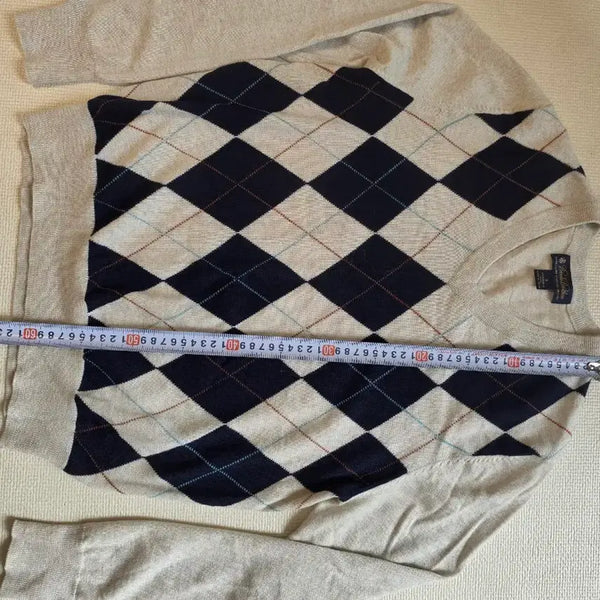 [BUNJANG] Brooks Brothers Argyle Merino Wool Knit Sweater - Size S / 브룩스 브라더스 아가일 니트 S
