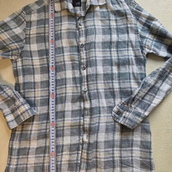 [BUNJANG] Bbaljilery LAB Check Linen Shirt Size S / 빨질래리 LAB 체크 린넨 셔츠 s
