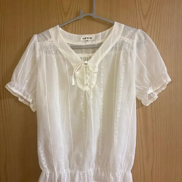 [BUNJANG] Lovely Mori Girl White Lace Blouse / 러블리 모리걸 화이트 레이스 블라우스