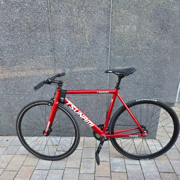 [BUNJANG] Tsunami Red Wine Handlebar, Wakecomp Stem, Rider's Way Saddle, Solid Crankset / 쓰나미 레드와인 대차x