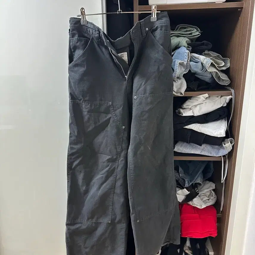 [BUNJANG] Politeru Hard Washed Double Knee Ink Pants Size 2 / 폴리테루 하드워시드 더블니 잉크 2사이즈