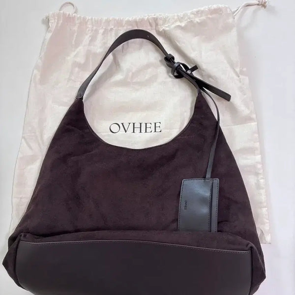[BUNJANG] Obhee Suede Hobo Bag Dark Brown / 오브히 스웨이드 호보백 다크브라운