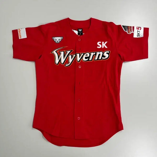 [BUNJANG] Dinerfit SK Wyverns Authentic Away Uniform Red (M) / [정품/새상품] 다이너핏 SK와이즈번즈 어센틱 원정 레드 유니폼