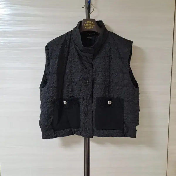 [BUNJANG] System Quilted Vest Black / 한섬 시스템 퀼팅 베스트 블랙