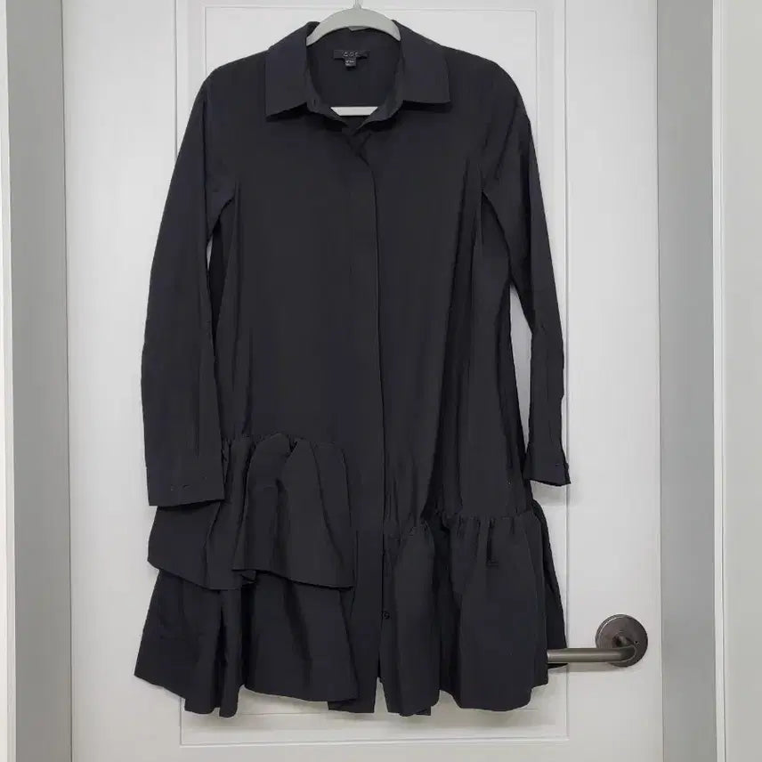 [BUNJANG] COS Ruffle Shirt Dress Black / COS 프릴 셔츠 원피스 블랙