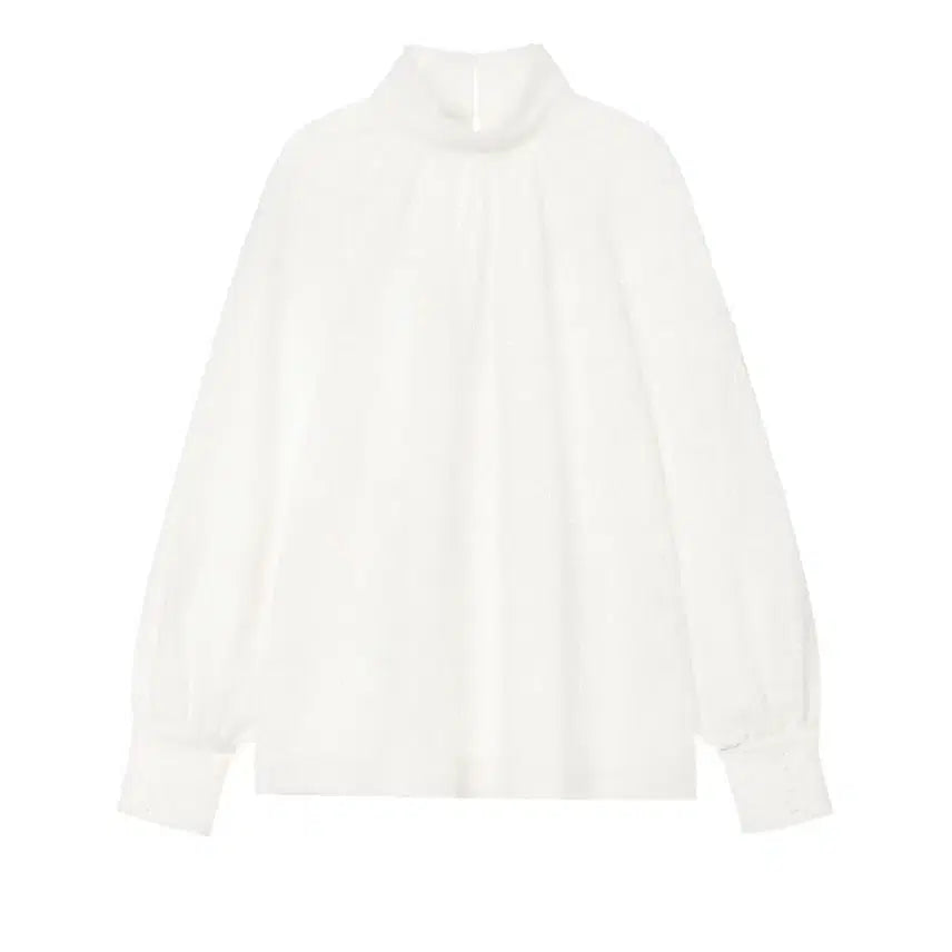 [BUNJANG] ORR Lace Highneck Top Ivory M / ORR 오르 레이스탑 아이보리 M