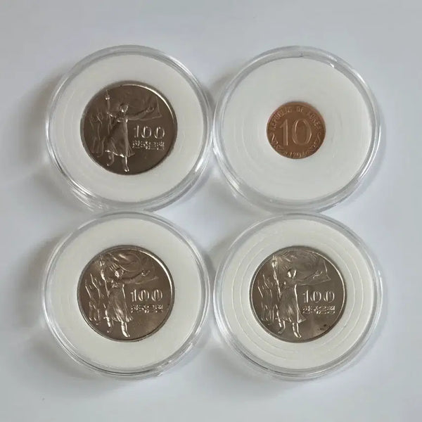 [BUNJANG] Korean Liberation 30th Anniversary Commemorative Coins - 3 x 100 Won (1975) & 1 x 10 Won (1961) / 광복 30주년 기념주화 3개 10환 1개