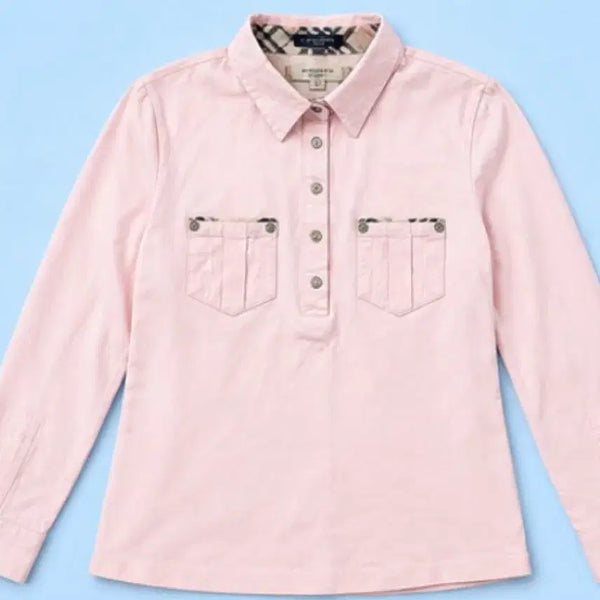 [BUNJANG] Burberry Pink Check Polo Shirt / 버버리 핑크 셔츠 S-M 체크 티셔츠 카라 폴로 넥카라 남방