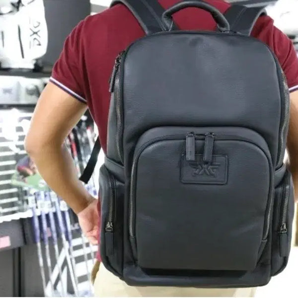 [BUNJANG] PXG Leather Backpack Black / PXG 가죽 백팩 블랙