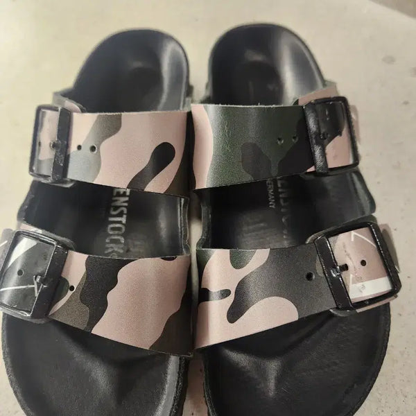[BUNJANG] Birkenstock x Valentino Collaboration Women's Camouflage Strap Slippers / 버켄스탁&발렌티노)여성 슬리퍼