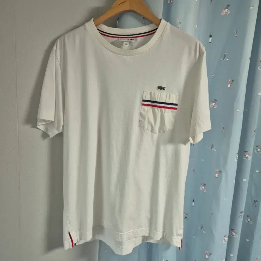 [BUNJANG] Lacoste Pocket Short-Sleeve T-Shirt White / 라코스테 포켓 반팔 티셔츠 화이트
