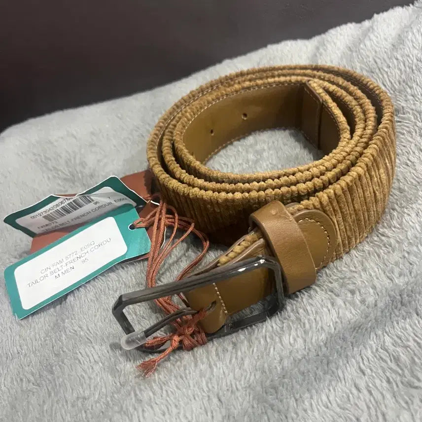 [BUNJANG] Loro Piana French Corduroy Belt 95 / 로로피아나 벨트 프렌치 코듀로이 95