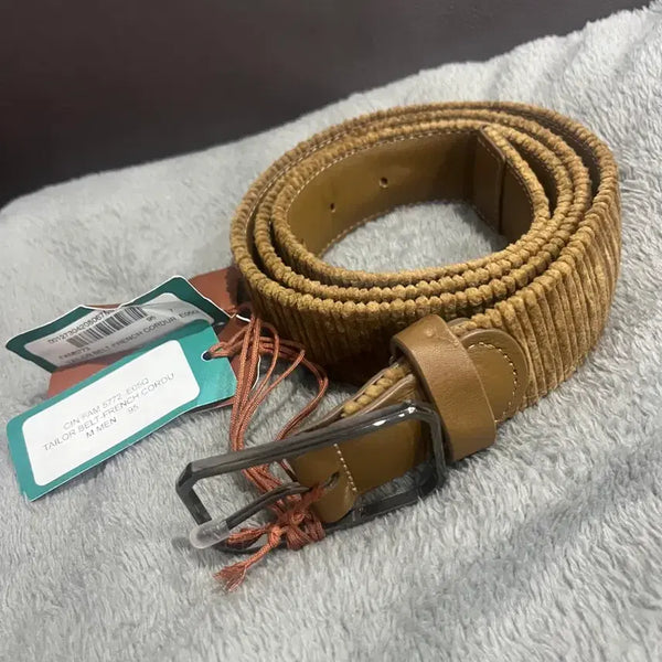 [BUNJANG] Loro Piana French Corduroy Belt 95 / 로로피아나 벨트 프렌치 코듀로이 95