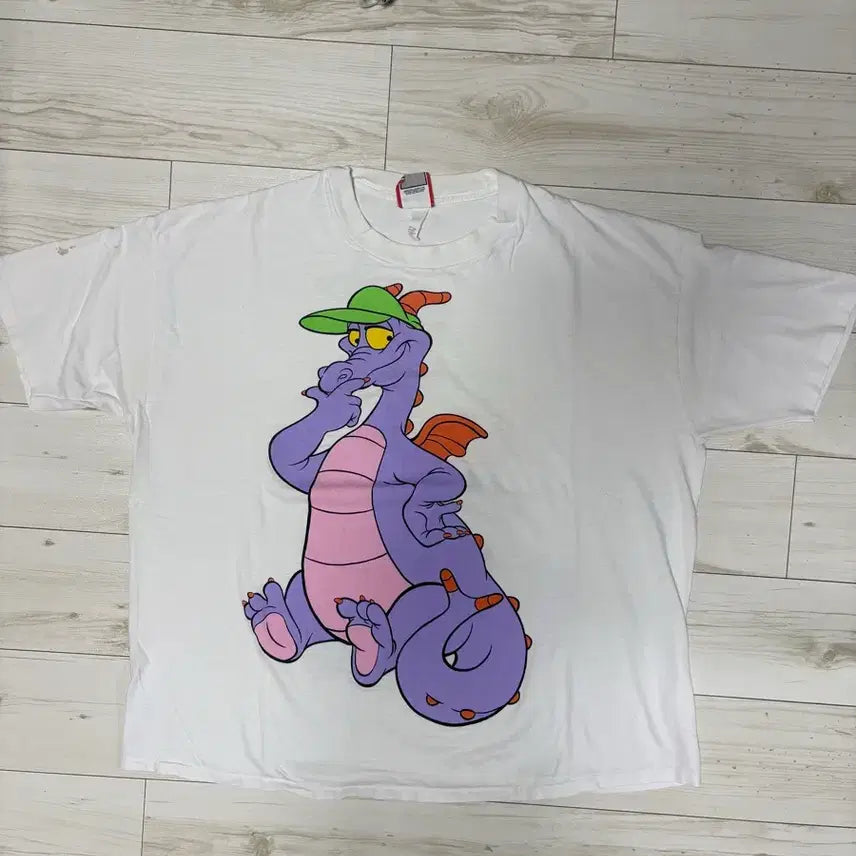 [BUNJANG] Disney EPCOT Figment Double-Sided Print Single Stitch T-Shirt / 90s Disney EPCOT Figment 양면프린트 싱글스티치 티셔츠