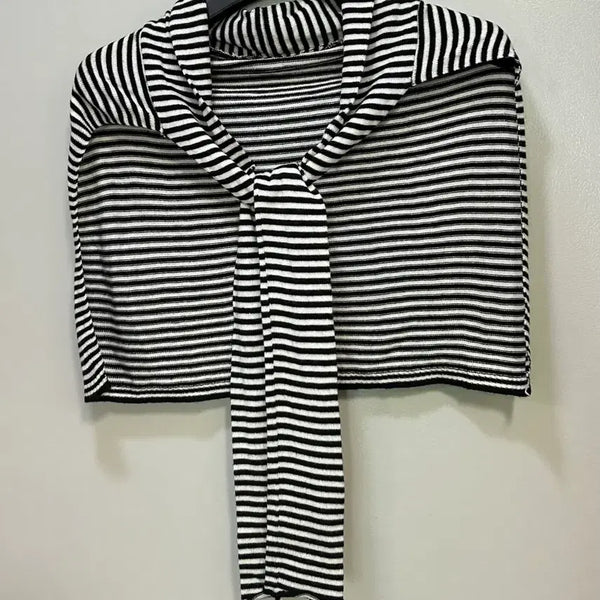 [BUNJANG] Striped Knit Scarf for Women / 단가라 여성 니트 머플러