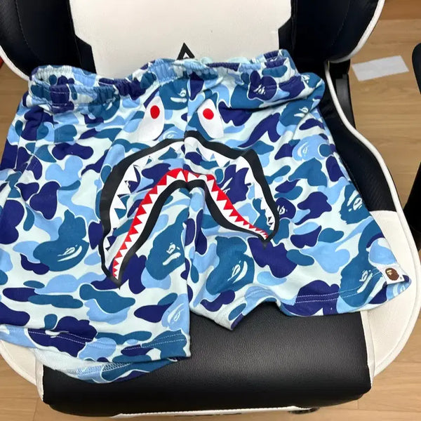 [BUNJANG] BAPE Shark Camo Shorts Blue / 베이프 샤크 카모 반바지 블루 판/교 예약 예약