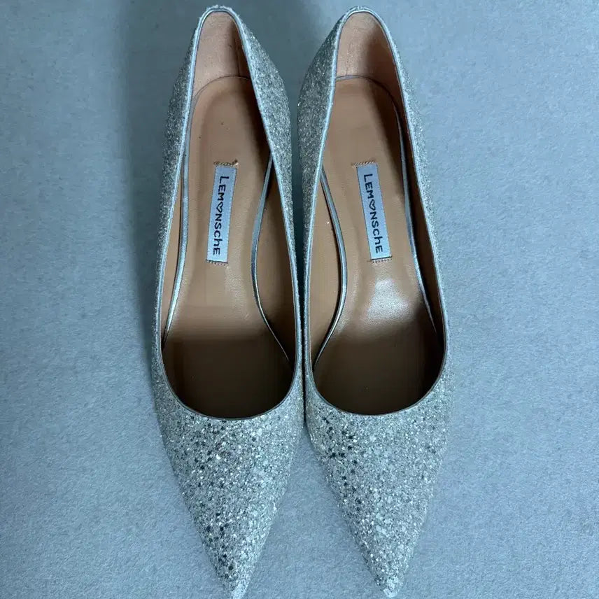 [BUNJANG] LeMonShe Glitter Heel Wedding Shoes 5cm Silver 250 / 르몽쉐 웨딩슈즈 글리터힐 5cm 250