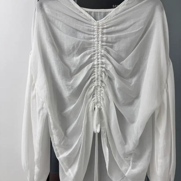 [BUNJANG] Shirring Blouse / 새상품) 셔링 블라우스