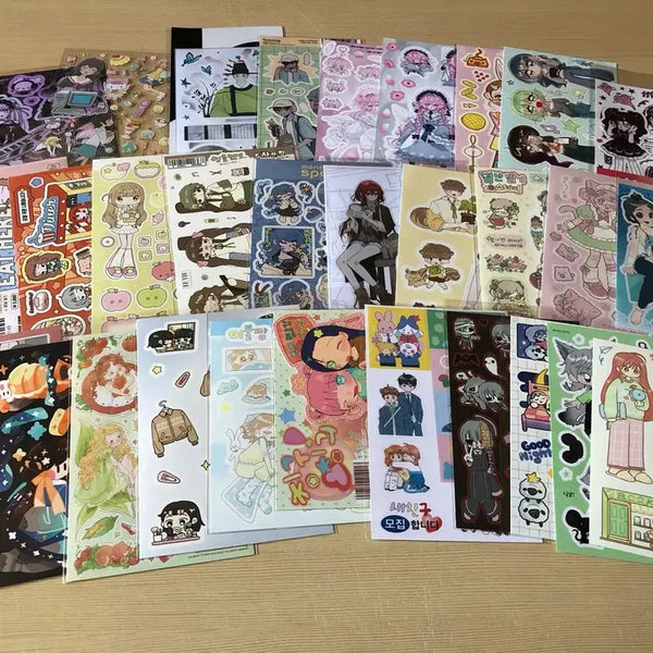 [BUNJANG] Sticker Set - 30 pcs, Assorted / 무중복씰스티커30장일괄