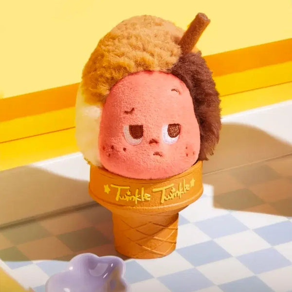 [BUNJANG] Little Star Twinkle Twinkle Moon Gelato Ice Cream Plush Keychain / [작은별]트윙클 트윙클 문젤라또 아이스크림 인형