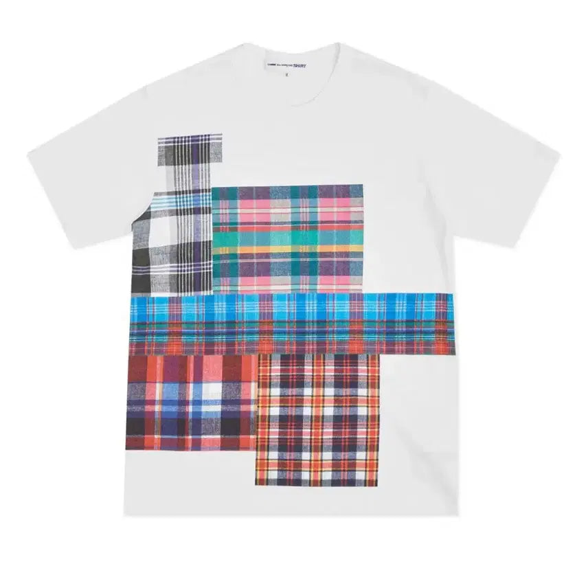 [BUNJANG] Comme des Garçons Shirt Tartan Check Print T-shirt / [L] 꼼데 가르송 셔츠 타탄체크 프린트 티셔츠