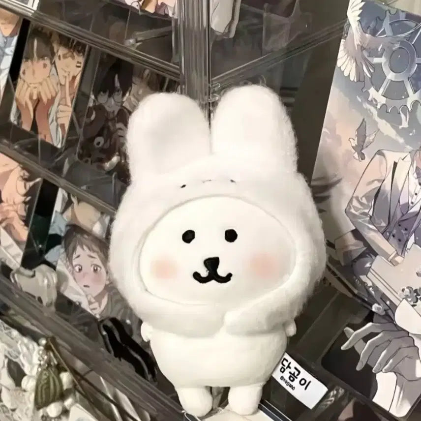 [BUNJANG] 10cm Cotton Doll Clothes Rabbit Hat White / 10cm 솜인형옷 토끼 달토끼 모자 흰색