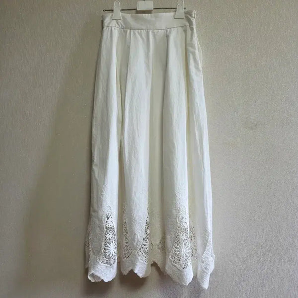 [BUNJANG] Suede Lace Skirt / 쎄무아듀 레이스 스커트