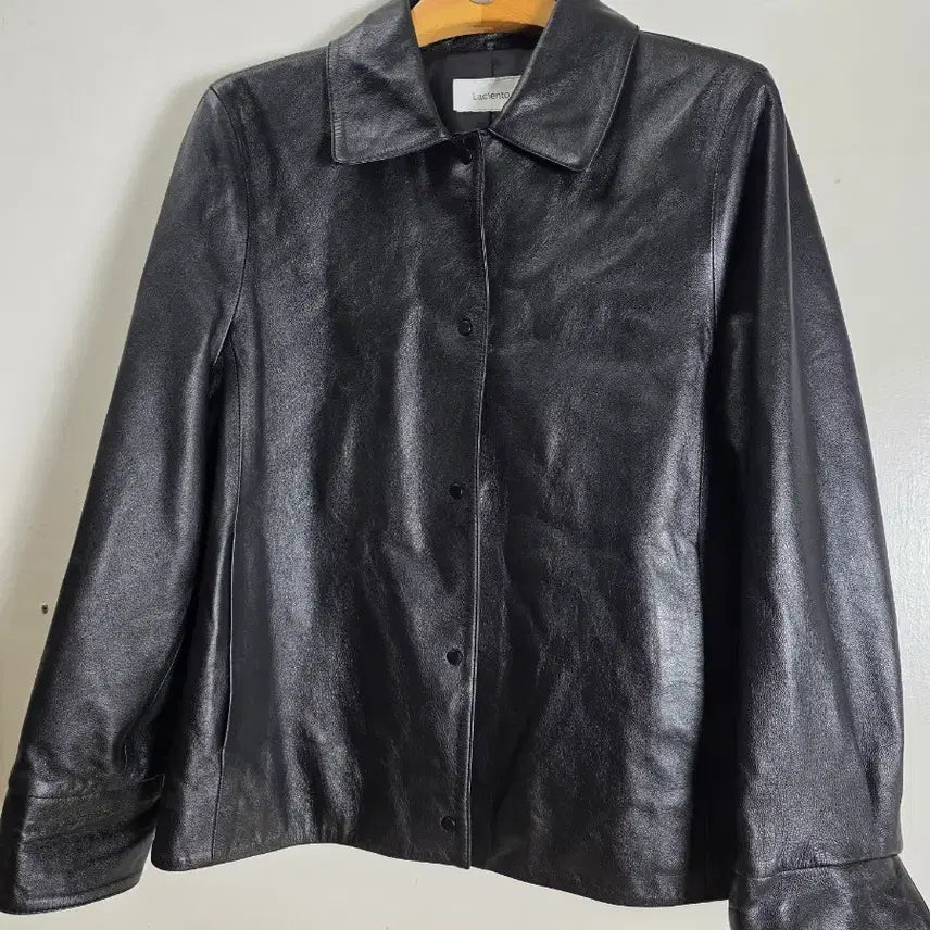 [BUNJANG] Lucente 100% Lambskin Leather Jacket Black / S. 55 루센테 100% 양가죽 자켓 블랙.가슴45cm. 길이. 60cm