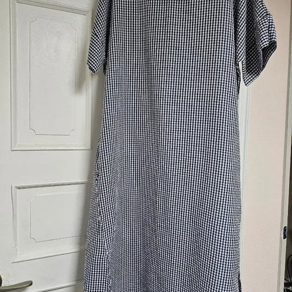[BUNJANG] Checkered Long Dress / 체크무늬 원피스