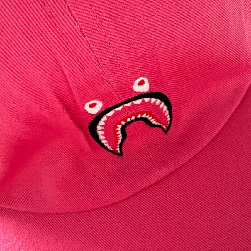 [BUNJANG] Bape Shark Panel Baseball Cap Pink / 베이프 샤크 판넬 볼캡 모자 핑크