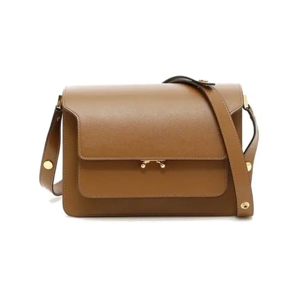 [BUNJANG] Marni Trunk Medium Saffiano Bag (Tan/Brown) / 마르니 트렁크백 미듐 사피아노 탄(브라운)