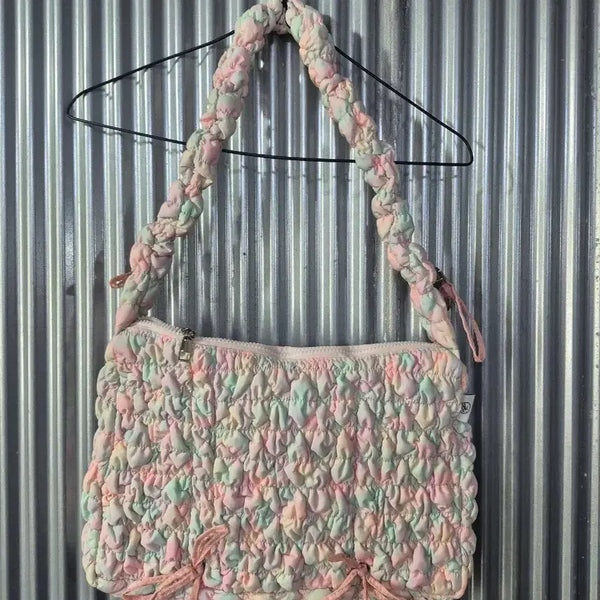 [BUNJANG] Anoetic Women's Two-Tone Shirring Shoulder Bag / 아노에틱 여성 투톤 셔링 숄더백