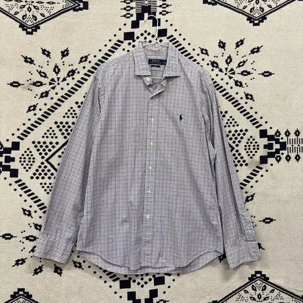 [BUNJANG] Polo Ralph Lauren Slim Fit Checkered Shirt L / 폴로 랄프로렌 슬림핏 체크 셔츠 L P00454