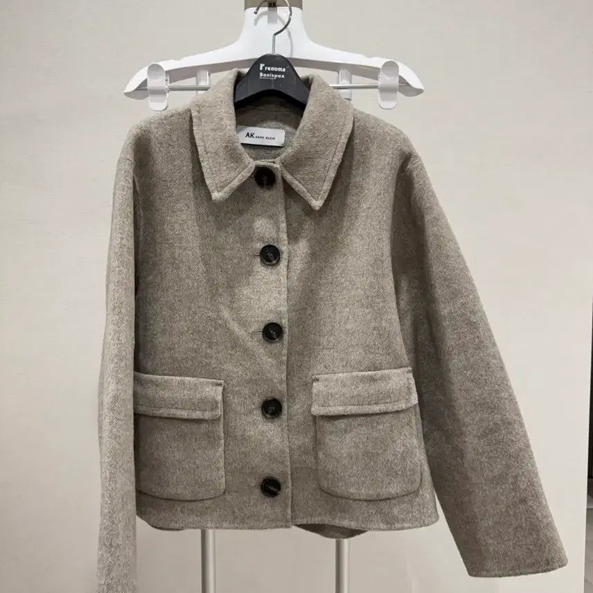 [BUNJANG] Anne Klein Cashmere Single Mac Jacket - Size 66 / 앤클라인 캐시미어 싱글 맥자켓 66사이즈