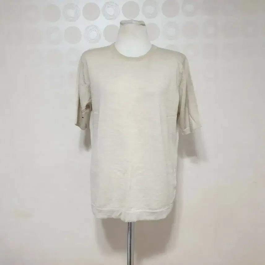 [BUNJANG] Basic Beige Short-Sleeve Knit Top / 새것 기본 베이지니트66 반팔니트66 베이지반팔니트66 반팔티66