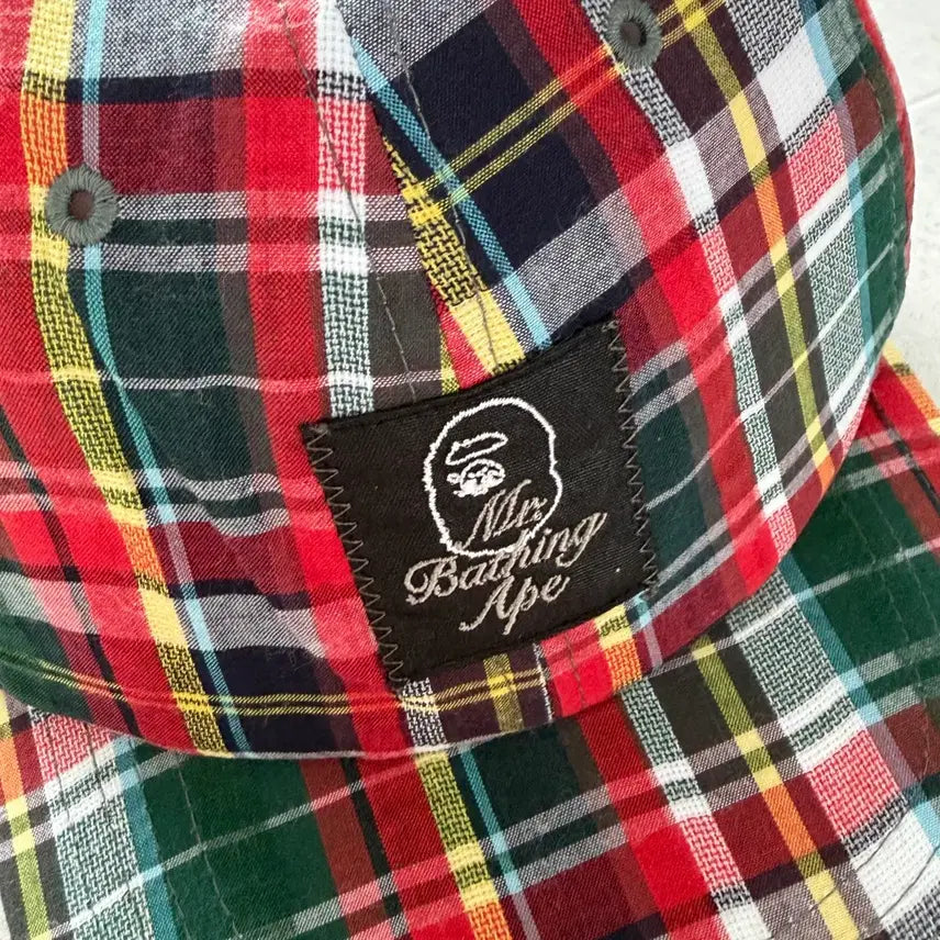 [BUNJANG] A BATHING APE Madras Check Ball Cap / 베이프 마드라스 체크 볼캡 모자