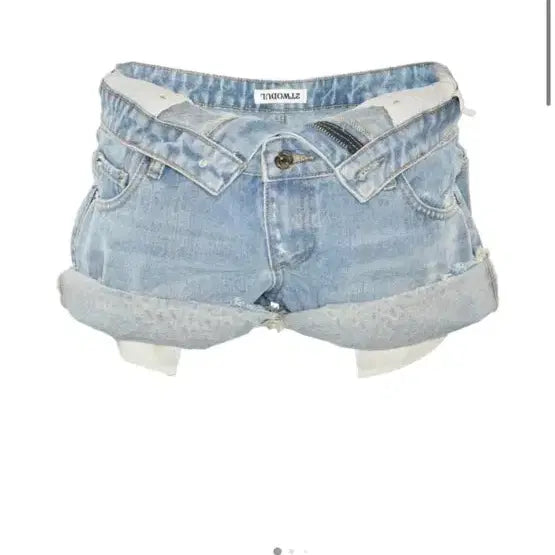 [BUNJANG] E.T.T. Deux Layered Denim 003 Shorts S / 거의새거)이투둘 레이어드 데님 003 팬츠 반바지 S