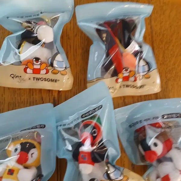 [BUNJANG] Twosome x Pingu Doll Keyring Set (5 Pieces) / TWOSOME 핑구인형 키링/새상품5세트