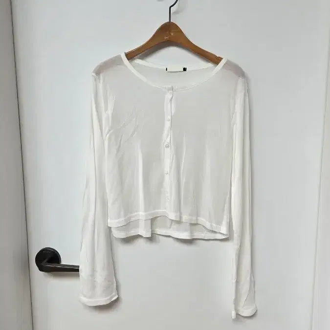 [BUNJANG] Dutayu Thin White Cardigan / 뒷다유 얇은 화이트 가디건