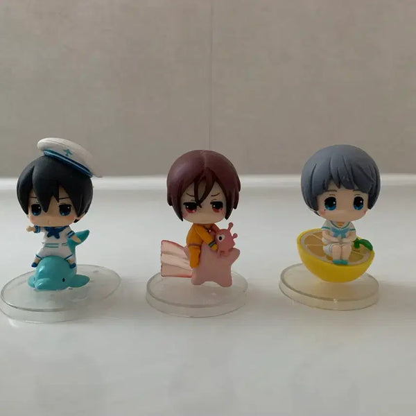 [BUNJANG] Free! Deformed Haruka, Rin, Nitori Bundle Set (Classic Figures) / 프리 Free! 데포르메 하루카, 린, 니토리 일괄 (고전 피규어)