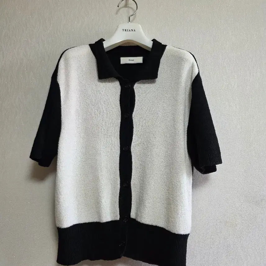 [BUNJANG] Dunst Color Block Knit T-Shirt / 던스트 니트티