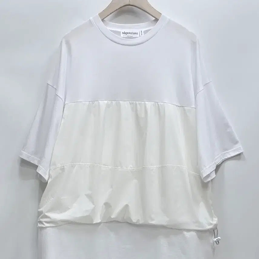 [BUNJANG] NAGRON STANCE 25SS Woven Combination T-shirt / 나곤스탄스 25SS 우븐 콤비네이션 티셔츠