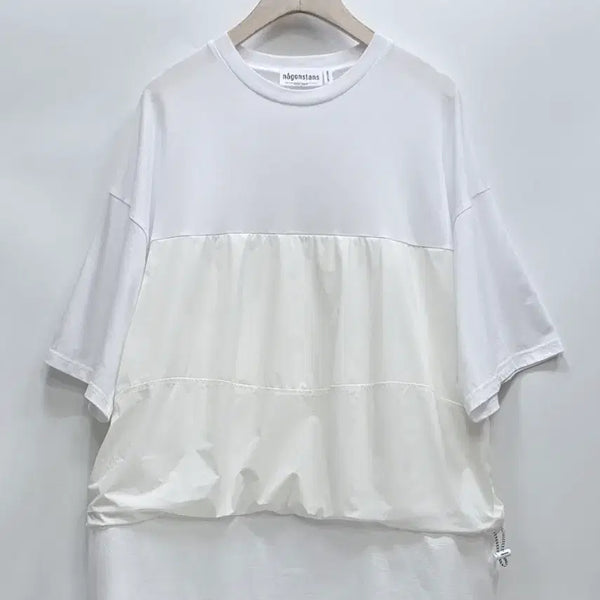 [BUNJANG] NAGRON STANCE 25SS Woven Combination T-shirt / 나곤스탄스 25SS 우븐 콤비네이션 티셔츠
