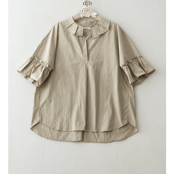 [BUNJANG] Frill Collar Ruffle Sleeve Blouse / LIST 프릴카라 러플소매br