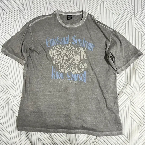[BUNJANG] Compagno Vintage Washed Charcoal Pigment Amekaji T-Shirt / 꼼파뇨 반팔 L 빈티지 워싱 차콜 피그먼트 아메카지