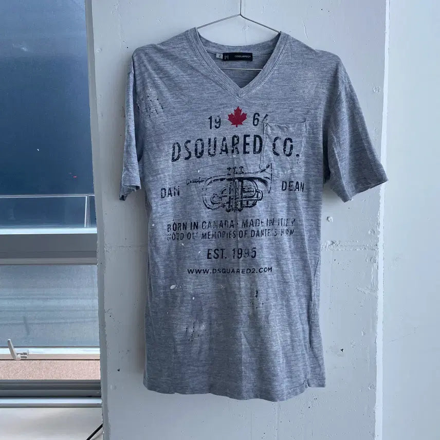 [BUNJANG] Dsquared2 Distressed Short Sleeve T-Shirt / (S) 디스퀘어드 데미지 반팔 티셔츠